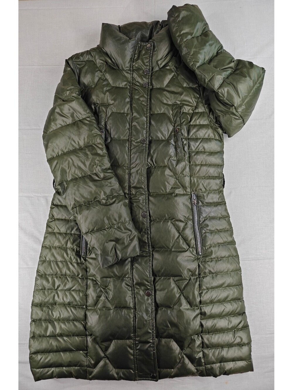 Marc New York Andrew Marc Women’s M Olive Green Long Down Puffer Coat Jacket
